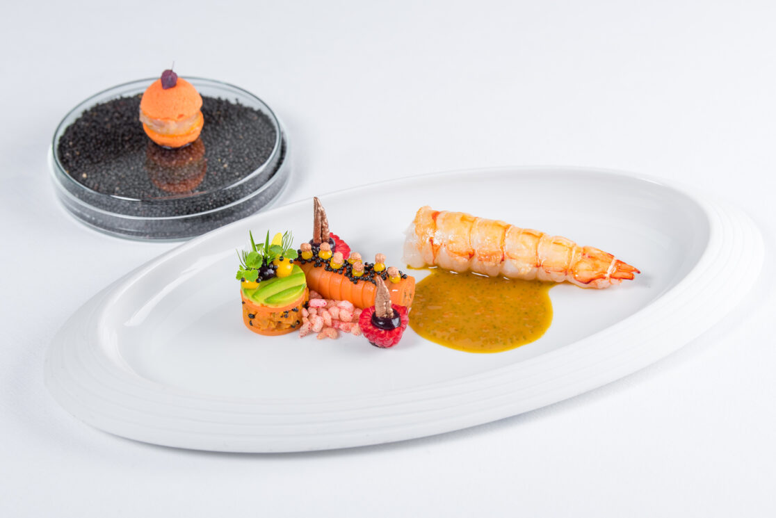 Dies ist ein Teller mit essen in St.Gallen