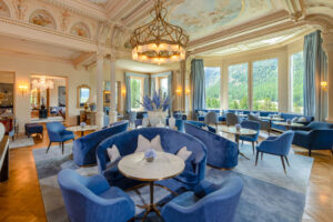 Hotellobby Lobby vom Hotel Kronenhof in Pontresina.