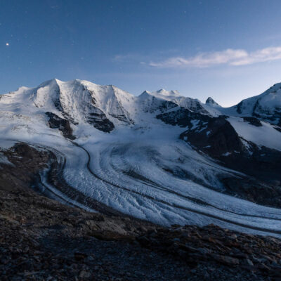 Piz Palü mit Gletscher im Engadin.